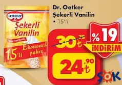 DR. OETKER ŞEKERLİ VANİLİN 15'Lİ fiyat ve kampanya bilgisi